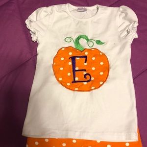 Girls pumpkin outfit
